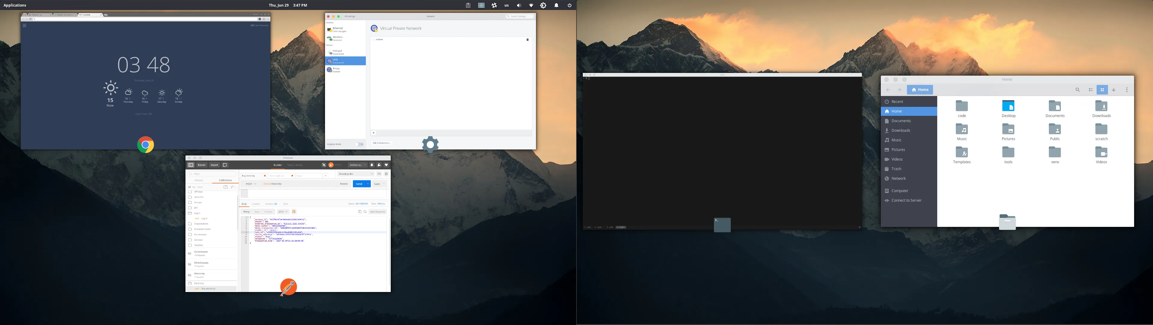 _Window overview via super+a_ Window overview via super+a